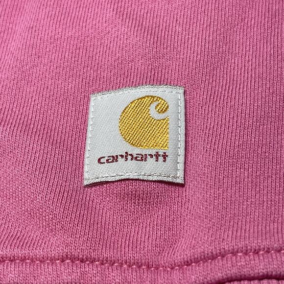 CARHARTT Women's Loose Fit Graphic Hooded Sweatshirt Size XL Pink (16-18) - Picture 5 of 7